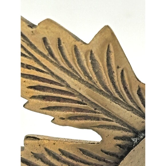 Solid Brass Maple Leaf Napkin Holders Vintage Lot of 7 Gold Fall Autumn Decor - Picture 9 of 11